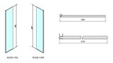 POLYSAN MODULAR SHOWER MS2B 98cm ľavá prídavná sprchová stena do kombinácie, sklo číre, MS2B-100L