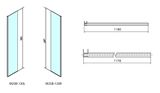 POLYSAN MODULAR SHOWER MS2B 118cm ľavá prídavná sprchová stena do kombinácie, sklo číre, MS2B-120L