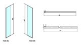 POLYSAN MODULAR SHOWER MS2B 28cm ľavá prídavná sprchová stena do kombinácie, sklo číre, MS2B-30L