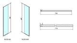 POLYSAN MODULAR SHOWER MS2B 78cm pravá prídavná sprchová stena do kombinácie, sklo číre, MS2B-80R