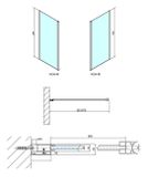POLYSAN MODULAR SHOWER MS3A 90cm pevná sprchová stena do kombinácie, profil chróm, sklo číre, MS3A-90