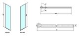 POLYSAN MODULAR SHOWER MS3B 32,9cm prídavná sprchová stena do kombinácie, otočná, sklo číre, MS3B-30