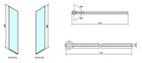 POLYSAN MODULAR SHOWER MS3B 42,9cm prídavná sprchová stena do kombinácie, otočná, sklo číre, MS3B-40