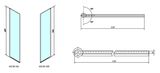 POLYSAN MODULAR SHOWER MS3B 52,9cm prídavná sprchová stena do kombinácie, otočná, sklo číre, MS3B-50