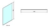 POLYSAN MODULAR SHOWER MS4 140cm bezdverový sprchový kút jednodielny priechodzí k stene, sklo číre, MS4-140
