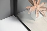 POLYSAN MODULAR SHOWER BLACK MS1 80cm pevná sprchová stena samostatná, profil čierny matný, sklo číre, MS1-80B
