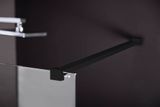 POLYSAN MODULAR SHOWER BLACK MS1 120cm pevná sprchová stena samostatná, profil čierny matný, sklo číre, MS1-120B