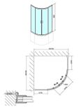 POLYSAN SELMA 90cm sprchový kút štvrťkruhový nízky, profil chróm, číre sklo, MD2516