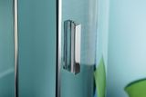 POLYSAN ZOOM LINE 150cm dvere do niky alebo do kombinácie / sprchový kút rohový, profil hliník lesklý, sklo číre, ZL1315