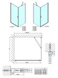 POLYSAN ZOOM LINE 70cm dvere do niky alebo do kombinácie / sprchový kút rohový, profil hliník lesklý, sklo číre, ZL1270