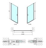 POLYSAN ZOOM LINE 90cm dvere do niky alebo do kombinácie / sprchový kút rohový, profil hliník lesklý, sklo číre, ZL1290