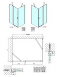 POLYSAN ZOOM LINE 100cm dvere do niky alebo do kombinácie / sprchový kút rohový, profil hliník lesklý, sklo číre, ZL1310