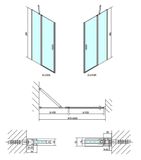 POLYSAN ZOOM LINE 100cm dvere do niky alebo do kombinácie / sprchový kút rohový, profil hliník lesklý, sklo číre, ZL1310