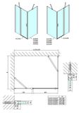 POLYSAN ZOOM LINE 120cm dvere do niky alebo do kombinácie / sprchový kút rohový, profil hliník lesklý, sklo číre, ZL1312