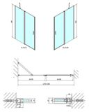 POLYSAN ZOOM LINE 130cm dvere do niky alebo do kombinácie / sprchový kút rohový, profil hliník lesklý, sklo číre, ZL1313