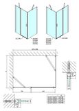 POLYSAN ZOOM LINE 140cm dvere do niky alebo do kombinácie / sprchový kút rohový, profil hliník lesklý, sklo číre, ZL1314