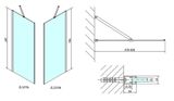 POLYSAN ZOOM LINE 70cm pevná bočná stena do kombinácie, profil hliník lesklý, sklo číre, ZL3270