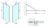 POLYSAN ZOOM LINE 80cm pevná bočná stena do kombinácie, profil hliník lesklý, sklo číre, ZL3280