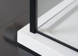 POLYSAN ZOOM LINE BLACK 90cm pevná bočná stena do kombinácie, profil čierny matný, sklo číre, ZL3290B