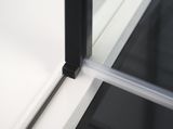 POLYSAN ZOOM LINE BLACK 100cm dvere do niky alebo do kombinácie / sprchový kút rohový, profil čierny matný, sklo číre, ZL1310B