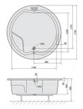 POLYSAN ROYAL ROUND Ø172cm vaňa kruhová s podpornou konštrukciou, akrylátová, 73211