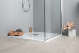 POLYSAN FLEXIA 100cm sprchová vanička štvorcová plochá, extra nízka, liaty mramor, 71552