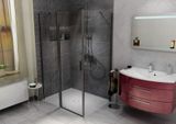 POLYSAN MIRAI 90 x 80cm ľavá sprchová vanička obdĺžniková pod obklad, plochá, extra nízka, liaty mramor, 73167