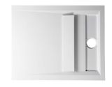 POLYSAN VARESA 100 x 80cm sprchová vanička obdĺžniková nízka so skrytým sifónom, liaty mramor, 71605