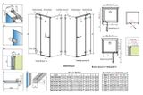 RADAWAY ARTA S1 110cm bočná pevná stena do kombinácie, profil chróm, sklo číre, 386023-03-01