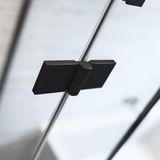 RADAWAY ESSENZA BLACK PTJ 80cm ľavý sprchový kút päťuholníkový, profil čierny, sklo číre, 1385010-54-01L1385049-01-01
