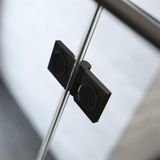 RADAWAY ESSENZA BLACK KDJ+S 110cm ľavé dvere do kombinácie / sprchový kút trojstranný, profil čierny, sklo číre, 1385023-54-01L