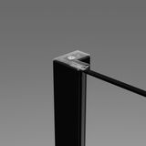 RADAWAY ESSENZA BLACK KDJ 90cm ľavé dvere do kombinácie / sprchový kút rohový, profil čierny, sklo číre, 1385044-54-01L