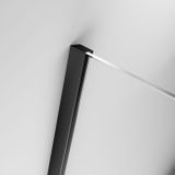 RADAWAY FURO BLACK KDJ 150cm ľavé dvere do kombinácie / sprchový kút rohový, profil čierny, sklo číre, 10104772-54-01L10110730-01-01