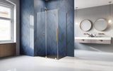 RADAWAY FURO GOLD KDJ 160cm ľavé dvere do kombinácie / sprchový kút rohový, profil zlatý, sklo číre, 10104822-09-01L10110780-01-01