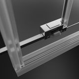 RADAWAY IDEA KDD 120cm pravé dvere do kombinácie / sprchový kút rohový, profil chróm, sklo číre, 387064-01-01R