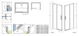 RADAWAY IDEA BLACK DWJ 130cm ľavé sprchové dvere do niky, profil čierny, sklo číre, 387017-54-01L