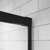 RADAWAY IDEA BLACK DWJ 140cm ľavé sprchové dvere do niky, profil čierny, sklo číre, 387018-54-01L
