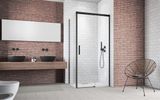 RADAWAY IDEA BLACK KDJ 120cm pravé dvere do kombinácie / sprchový kút rohový, profil čierny, sklo číre, 387042-54-01R