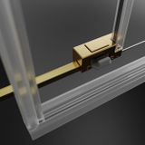 RADAWAY IDEA GOLD DWJ 140cm pravé sprchové dvere do niky, profil zlatý, sklo číre, 387018-09-01R