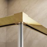 RADAWAY IDEA GOLD KDD 90cm ľavé dvere do kombinácie / sprchový kút rohový, profil zlatý, sklo číre, 387060-09-01L