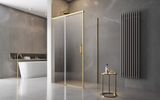 RADAWAY IDEA GOLD KDJ 160cm ľavé dvere do kombinácie / sprchový kút rohový, profil zlatý, sklo číre, 387046-09-01L