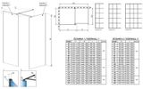 RADAWAY MODO X BLACK II FACTORY 65cm pevná sprchová stena / walk-in kút, profil čierny, sklo factory, 389265-54-55