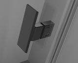 RADAWAY NES BLACK DWJ I FACTORY 70cm pravé dvere do niky, profil čierny, sklo factory, 10026070-54-55R
