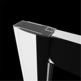 RADAWAY PREMIUM PLUS E1900 100 x 80cm sprchový kút oblúkový asymetrický, profil chróm