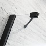 RADAWAY IDEA BLACK PNJ II FRAME 70cm vaňová zástena pevná jednodielna, profil čierny, sklo číre, 10001070-54-56
