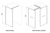 RAVAK WALK-IN WALL 150cm pevná sprchová stena samostatná alebo do kombinácie, sklo číre