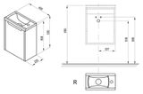 RAVAK CLASSIC pravé dvierka k skrinke pod miniumývadlo, biele, X000000421