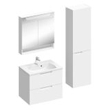 RAVAK CLASSIC II 40 x 26 x 160cm ľavá skrinka kúpeľňová vysoká, šedá/biela, X000001473