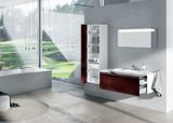 RAVAK CLEAR 40 x 35 x 155cm ľavá skrinka kúpeľňová vysoká, biela/čerešňa, X000000762