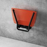 RAVAK OVO B II orange sedadlo do sprchy sklopné, nerez/plast, oranžové